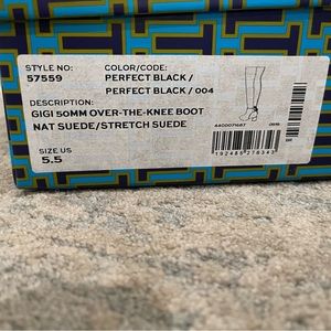 Tory Burch over the knee, black suede boots. Brand new!  Size 5.5.